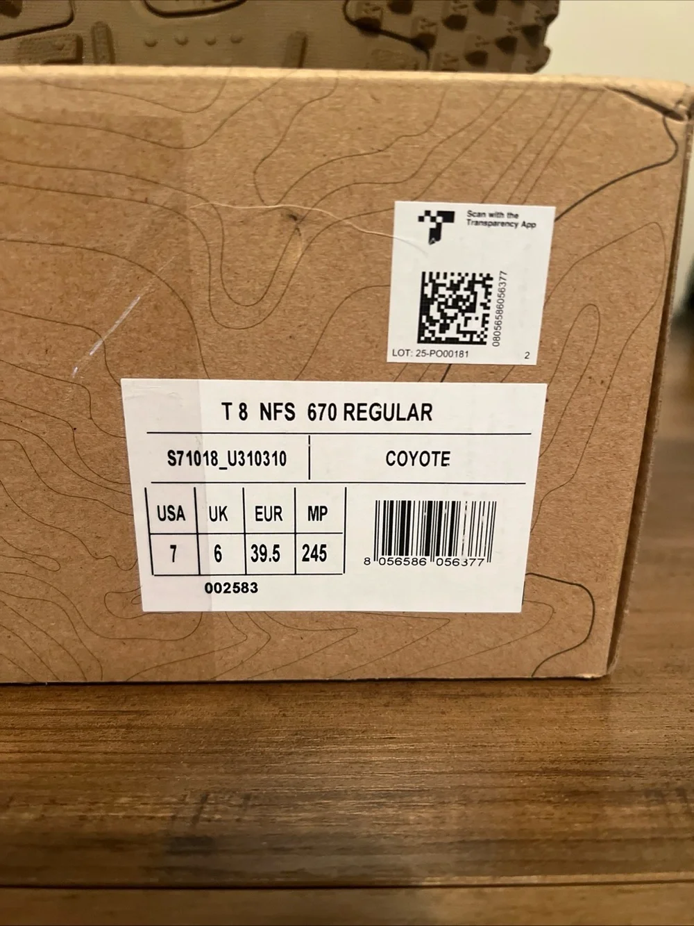 Garmont T 8 NFS 670 Men’s 7 Womens 8 Coyote Brown Tactical Boots